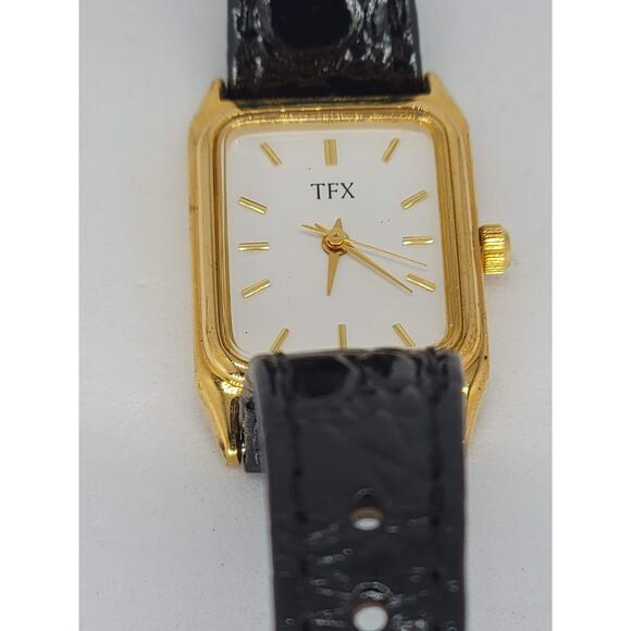 Ladies TFX Bulova Stainless Steel Back Gold Plated Watch - Picture 2 of 6